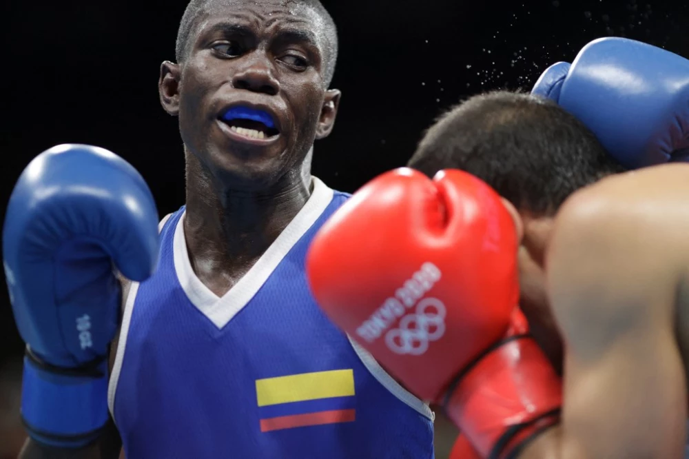Yuberjen Martínez, boxeador colombianoFoto: AFP
